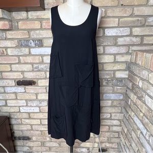 BITTE KAI RAND black sleeveless swing dress with multiple pockets